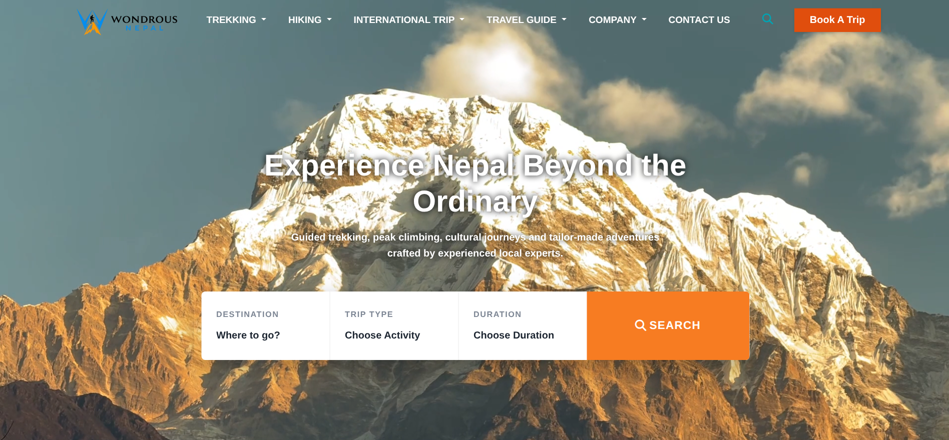 Wondrous Nepal Website